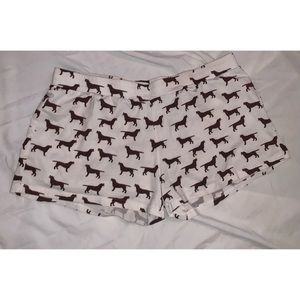 Chocolate Labrador print PJ shorts